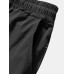 Mens Solid Color Multi Pocket Reflective Drawstring Sport Cargo Jogger Pants