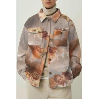 Fashion love Printed Loose-Breasted Jacket