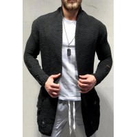 Men's Long Cardigan Sweater
