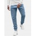 Mens Solid Color Casual Drawstring Pants With Pocket